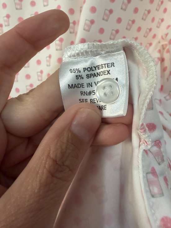 Lowcountry Collection Polo Shirt Mens Large White Pink Cocktail Print Golf - Picture 5 of 5